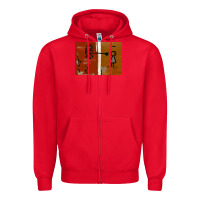 Red It’s Always Sunny Painting Zipper Hoodie - PixelFlow