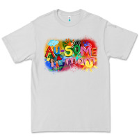 Dove Grey Au-some mom Autism Premium Tee - FaDigitalArtStudio