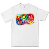 White Au-some mom Autism Premium Tee - FaDigitalArtStudio