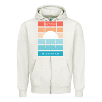 Oatmeal Heather DAYMAN NIGHTMAN - It's Always Sunny Zipper Hoodie - PixelFlow
