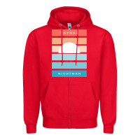Red DAYMAN NIGHTMAN - It's Always Sunny Zipper Hoodie - PixelFlow