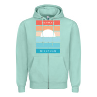 Seafoam DAYMAN NIGHTMAN - It's Always Sunny Zipper Hoodie - PixelFlow