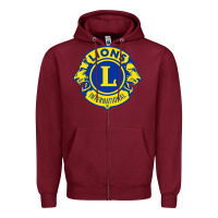 Burgundy lions clubs international classic Zipper Hoodie - PixelFlow