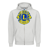 Dove Grey lions clubs international classic Zipper Hoodie - PixelFlow