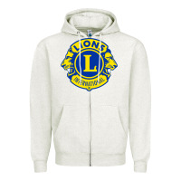 Oatmeal Heather lions clubs international classic Zipper Hoodie - PixelFlow
