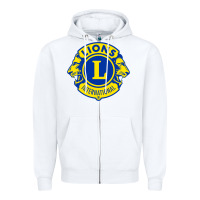 White lions clubs international classic Zipper Hoodie - PixelFlow