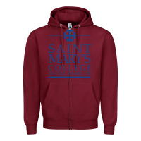 Burgundy saint mary's college belles Zipper Hoodie - PixelFlow