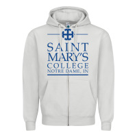 Dove Grey saint mary's college belles Zipper Hoodie - PixelFlow