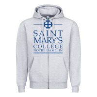 Heather Grey saint mary's college belles Zipper Hoodie - PixelFlow