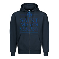 Navy saint mary's college belles Zipper Hoodie - PixelFlow