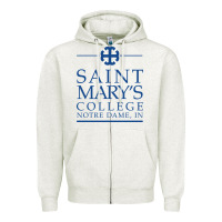 Oatmeal Heather saint mary's college belles Zipper Hoodie - PixelFlow
