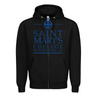 Black saint mary's college belles Zipper Hoodie - PixelFlow