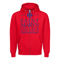 Red saint mary's college belles Zipper Hoodie - PixelFlow