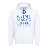 White saint mary's college belles Zipper Hoodie - PixelFlow