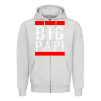 Dove Grey big papi Zipper Hoodie - PixelFlow