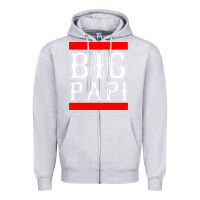 Heather Grey big papi Zipper Hoodie - PixelFlow