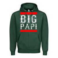 Sports Green big papi Zipper Hoodie - PixelFlow
