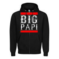 Black big papi Zipper Hoodie - PixelFlow