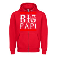 Red big papi Zipper Hoodie - PixelFlow