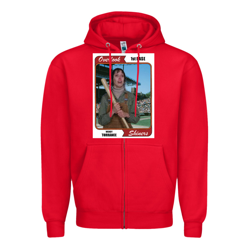 Wendy Torrance Vinatge Baseball Card Zipper Hoodie by PixelFlow | Teevron
