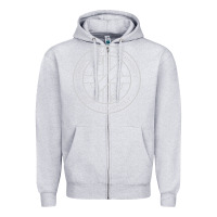 Heather Grey Crass   There Is No  Authority But Yourself Classic Zipper Hoodie - PixelFlow