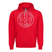 Red Crass   There Is No  Authority But Yourself Classic Zipper Hoodie - PixelFlow