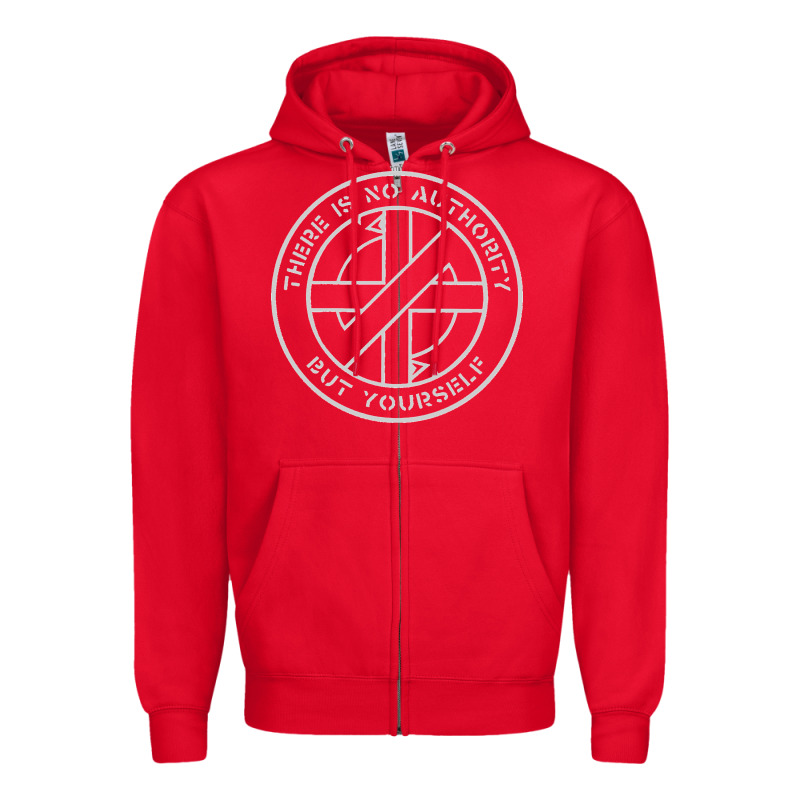 Crass   There Is No  Authority But Yourself Classic Zipper Hoodie by PixelFlow | Teevron