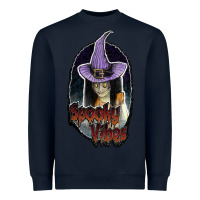 Navy spooky vibes Heavyweight Sweatshirt - JahusDesignShop