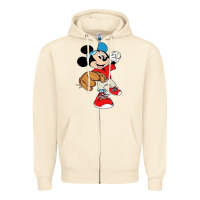 Sandshell micky-playing-baseball-cartoon-illustration-- Zipper Hoodie - PixelFlow