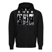 Black Cher, Cher Heart of Stone, Cher Cher Cher Cher Cher, Cher Cher Cher Ch Zipper Hoodie - PixelFlow