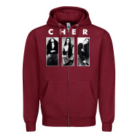 Burgundy Cher, Cher Heart of Stone, Cher Cher Cher Cher Cher, Cher Cher Cher Ch Zipper Hoodie - PixelFlow