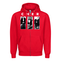 Red Cher, Cher Heart of Stone, Cher Cher Cher Cher Cher, Cher Cher Cher Ch Zipper Hoodie - PixelFlow