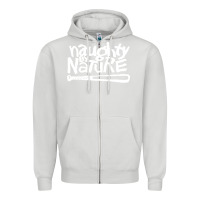 Dove Grey naughty by nature Zipper Hoodie - PixelFlow