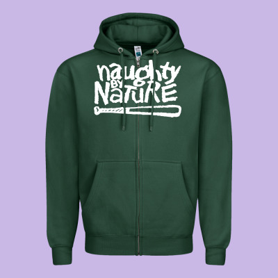 Naughty By Nature Zipper Hoodie Designed By Pixelflow