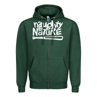Sports Green naughty by nature Zipper Hoodie - PixelFlow