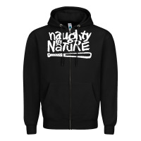 Black naughty by nature Zipper Hoodie - PixelFlow