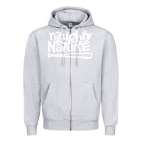 Heather Grey naughty by nature Zipper Hoodie - PixelFlow