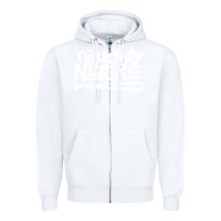 White naughty by nature Zipper Hoodie - PixelFlow