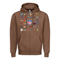 Chestnut american football team collage    wall art Zipper Hoodie - PixelFlow