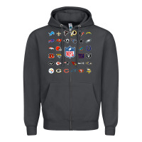 Smoke american football team collage    wall art Zipper Hoodie - PixelFlow