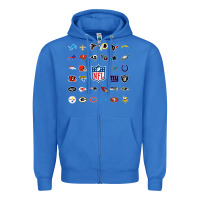 True Royal american football team collage    wall art Zipper Hoodie - PixelFlow