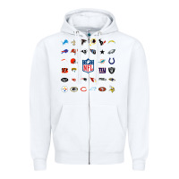 White american football team collage    wall art Zipper Hoodie - PixelFlow