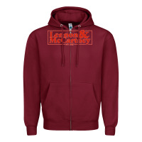Burgundy lennon & mccartney Classic Zipper Hoodie - PixelFlow