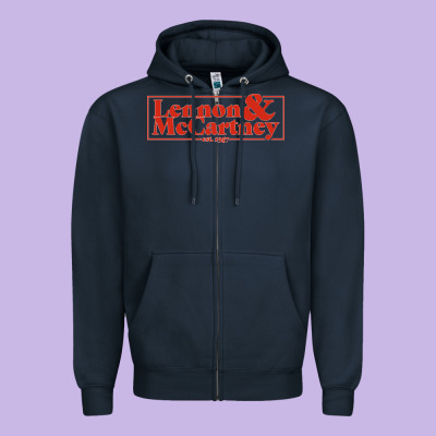 Lennon & Mccartney Classic Zipper Hoodie Designed By Pixelflow