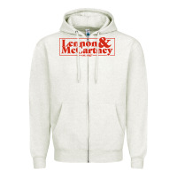 Oatmeal Heather lennon & mccartney Classic Zipper Hoodie - PixelFlow