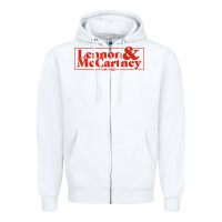 White lennon & mccartney Classic Zipper Hoodie - PixelFlow