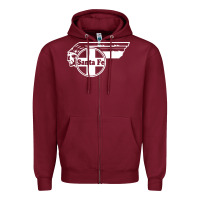 Burgundy big chief clean santa fe railroad Zipper Hoodie - PixelFlow