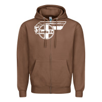 Chestnut big chief clean santa fe railroad Zipper Hoodie - PixelFlow