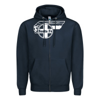 Navy big chief clean santa fe railroad Zipper Hoodie - PixelFlow