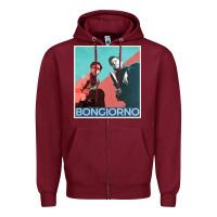 Inglorious Basterds - Bongiorno Poster Gift Zipper Hoodie | Teevron